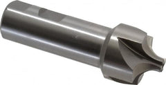 Interstate - 7/16" Radius, 1-3/8" Mill Diam, 4 Flute High Speed Steel Corner Rounding End Mill - Single End, Uncoated, 4" OAL, 1" Shank Diam - Americas Industrial Supply