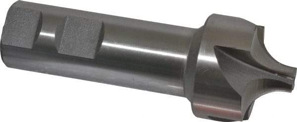 Interstate - 1/2" Radius, 1-1/2" Mill Diam, 4 Flute High Speed Steel Corner Rounding End Mill - Single End, Uncoated, 4-1/8" OAL, 1" Shank Diam - Americas Industrial Supply
