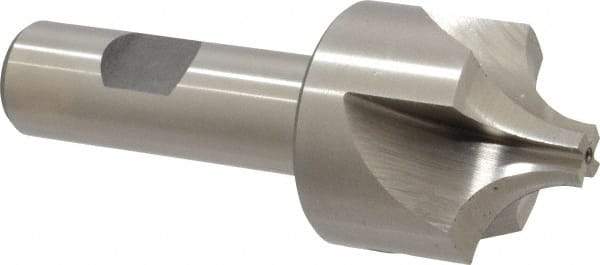Interstate - 17/32" Radius, 1-1/2" Mill Diam, 4 Flute High Speed Steel Corner Rounding End Mill - Single End, Uncoated, 3-7/8" OAL, 3/4" Shank Diam - Americas Industrial Supply