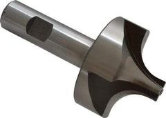 Interstate - 11/16" Radius, 2-1/4" Mill Diam, 4 Flute High Speed Steel Corner Rounding End Mill - Single End, Uncoated, 4-1/8" OAL, 3/4" Shank Diam - Americas Industrial Supply