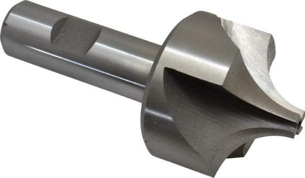 Interstate - 3/4" Radius, 1-7/8" Mill Diam, 4 Flute High Speed Steel Corner Rounding End Mill - Single End, Uncoated, 4" OAL, 3/4" Shank Diam - Americas Industrial Supply