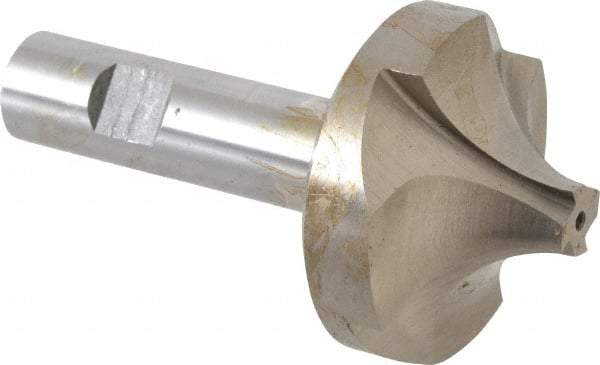 Interstate - 25/32" Radius, 2-1/4" Mill Diam, 4 Flute High Speed Steel Corner Rounding End Mill - Single End, Uncoated, 4-1/8" OAL, 3/4" Shank Diam - Americas Industrial Supply