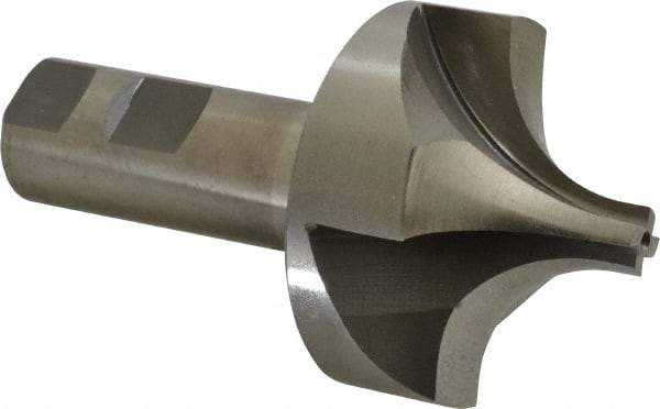 Interstate - 7/8" Radius, 2-1/2" Mill Diam, 4 Flute High Speed Steel Corner Rounding End Mill - Single End, Uncoated, 4-1/2" OAL, 1" Shank Diam - Americas Industrial Supply