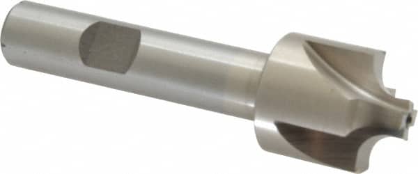Interstate - 13/64" Radius, 7/8" Mill Diam, 4 Flute High Speed Steel Corner Rounding End Mill - Single End, Uncoated, 3-1/8" OAL, 1/2" Shank Diam - Americas Industrial Supply