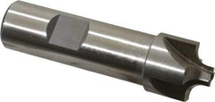Interstate - 13/64" Radius, 7/8" Mill Diam, 4 Flute High Speed Steel Corner Rounding End Mill - Single End, Uncoated, 3-1/8" OAL, 3/4" Shank Diam - Americas Industrial Supply
