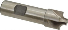 Interstate - 7/32" Radius, 7/8" Mill Diam, 4 Flute High Speed Steel Corner Rounding End Mill - Single End, Uncoated, 3-1/4" OAL, 3/4" Shank Diam - Americas Industrial Supply