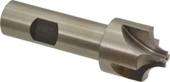 Interstate - 11/32" Radius, 1-1/8" Mill Diam, 4 Flute High Speed Steel Corner Rounding End Mill - Single End, Uncoated, 3-1/2" OAL, 3/4" Shank Diam - Americas Industrial Supply