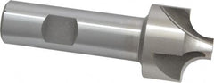 Interstate - 3/8" Radius, 1-1/4" Mill Diam, 4 Flute High Speed Steel Corner Rounding End Mill - Single End, Uncoated, 3-1/2" OAL, 3/4" Shank Diam - Americas Industrial Supply