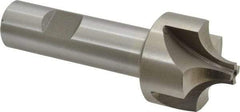 Interstate - 7/16" Radius, 1-3/8" Mill Diam, 4 Flute High Speed Steel Corner Rounding End Mill - Single End, Uncoated, 3-3/4" OAL, 3/4" Shank Diam - Americas Industrial Supply
