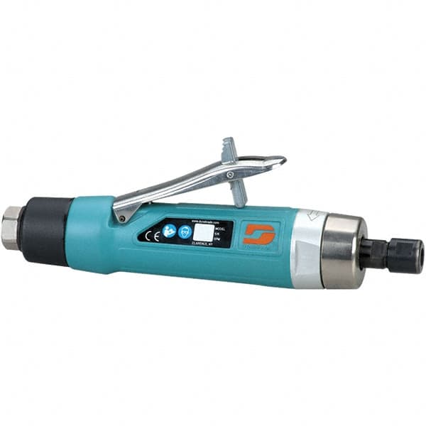 Dynabrade - 1/4" Collet, Straight Handle, Air Straight Die Grinder - 12,000 RPM, Rear Exhaust, 37 CFM, 1 hp, 90 psi, 3/8 NPT Inlet - Americas Industrial Supply