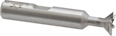 Interstate - 1/2" Diam x 1/4" Width of Cut, 45° Included Angle, Cobalt Dovetail Cutter - 3/8" Shank Diam, 1-7/8" Shank Length, 2-1/8" Overall Length - Americas Industrial Supply
