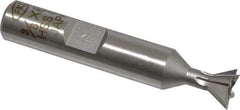 Interstate - 3/8" Diam x 3/16" Width of Cut, 60° Included Angle, Cobalt Dovetail Cutter - 3/8" Shank Diam, 2-1/8" Overall Length, Uncoated - Americas Industrial Supply