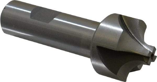 Interstate - 3/8" Radius, 1-1/4" Mill Diam, 4 Flute Cobalt Corner Rounding End Mill - Single End, Uncoated, 3-1/2" OAL, 3/4" Shank Diam - Americas Industrial Supply