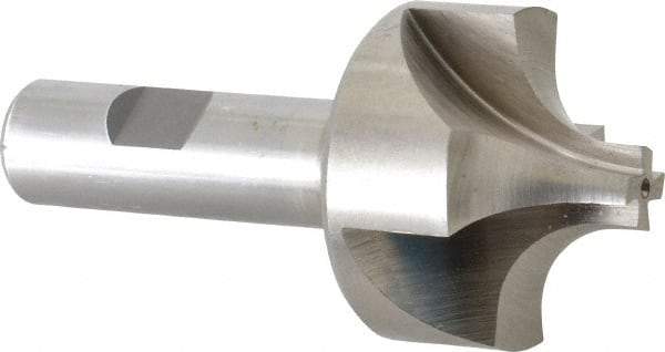 Interstate - 9/16" Radius, 1-15/16" Mill Diam, 4 Flute Cobalt Corner Rounding End Mill - Single End, Uncoated, 4" OAL, 3/4" Shank Diam - Americas Industrial Supply
