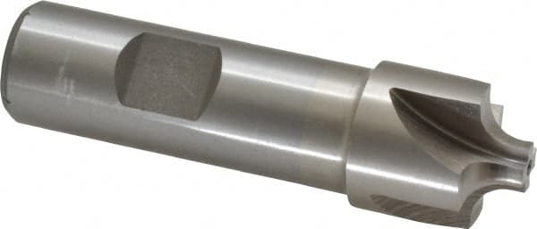 Interstate - 13/64" Radius, 7/8" Mill Diam, 4 Flute Cobalt Corner Rounding End Mill - Single End, Uncoated, 3-1/8" OAL, 3/4" Shank Diam - Americas Industrial Supply