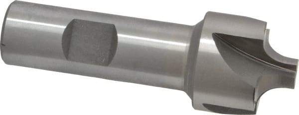 Interstate - 9/32" Radius, 1-1/8" Mill Diam, 4 Flute Cobalt Corner Rounding End Mill - Single End, Uncoated, 3-1/4" OAL, 3/4" Shank Diam - Americas Industrial Supply