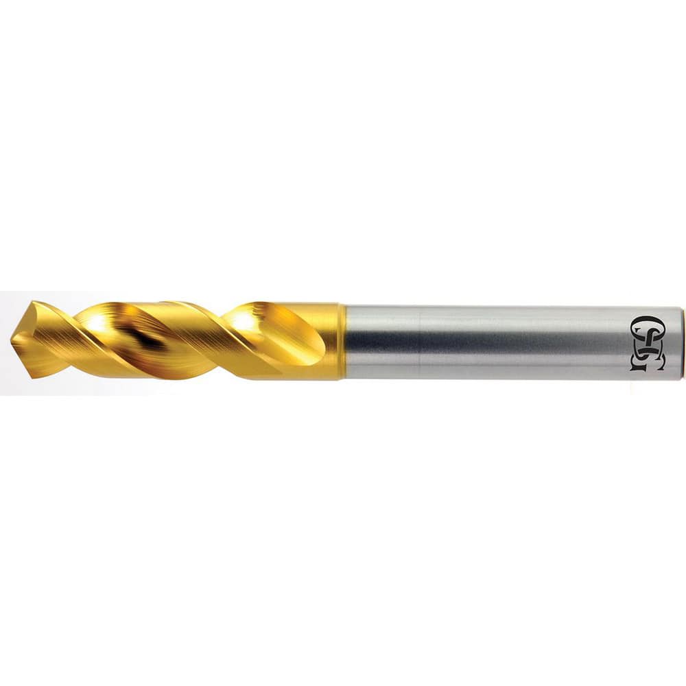 Screw Machine Length Drill Bit: 0.8268″ Dia, 120 °, High Speed Steel Coated, Right Hand Cut, Spiral Flute, Straight-Cylindrical Shank, Series 1100