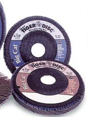 Weiler - 80 Grit, 7" Disc Diam, 7/8" Center Hole, Type 27 Zirconia Alumina Flap Disc - 8,600 Max RPM, Phenolic Backing, Arbor Attaching System, Coated - Americas Industrial Supply