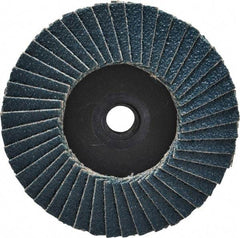 Weiler - 60 Grit, 3" Disc Diam, Type 29 Zirconia Alumina Flap Disc - 20,000 Max RPM, Plastic Backing, Quick Change Type S Attaching System, Coated - Americas Industrial Supply