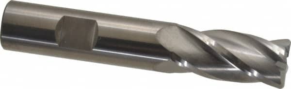 SGS - 5/8", 4 Flute, Single End, Solid Carbide, 0.06" Corner Radius End Mill - 3-1/2" OAL, 30° Helix, Right Hand Flute, 1-1/4" LOC, Right Hand Cut - Americas Industrial Supply