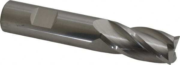SGS - 3/4", 4 Flute, Single End, Solid Carbide, 0.03" Corner Radius End Mill - 4" OAL, 30° Helix, Right Hand Flute, 1-1/2" LOC, Right Hand Cut - Americas Industrial Supply
