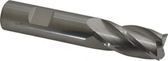 SGS - 3/4", 4 Flute, Single End, Solid Carbide, 0.03" Corner Radius End Mill - 4" OAL, 30° Helix, Right Hand Flute, 1-1/2" LOC, Right Hand Cut - Americas Industrial Supply