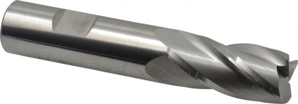 SGS - 3/4", 4 Flute, Single End, Solid Carbide, 0.045" Corner Radius End Mill - 4" OAL, 30° Helix, Right Hand Flute, 1-1/2" LOC, Right Hand Cut - Americas Industrial Supply