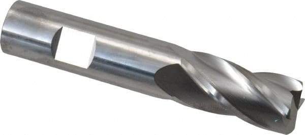 SGS - 3/4", 4 Flute, Single End, Solid Carbide, 0.09" Corner Radius End Mill - 4" OAL, 30° Helix, Right Hand Flute, 1-1/2" LOC, Right Hand Cut - Americas Industrial Supply