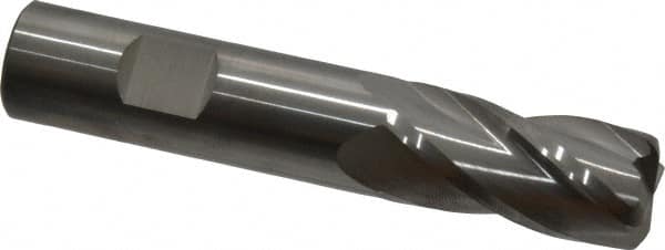 SGS - 3/4", 4 Flute, Single End, Solid Carbide, 1/8" Corner Radius End Mill - 4" OAL, 30° Helix, Right Hand Flute, 1-1/2" LOC, Right Hand Cut - Americas Industrial Supply
