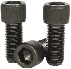 Value Collection - #6-32 UNC Hex Socket Drive, Socket Cap Screw - Alloy Steel, Black Oxide Finish, Fully Threaded, 7/8" Length Under Head - Americas Industrial Supply