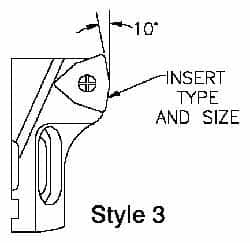 Parlec - Series Twin Bore Roughing, Right Hand Cut, Boring Cartridge - WCMX 08 Insert, 10° Lead Angle - Americas Industrial Supply