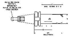 Parlec - PC4 Inside Modular Connection, Boring Head Taper Shank - Modular Connection Mount, 2.56 Inch Projection, 1.54 Inch Nose Diameter - Exact Industrial Supply