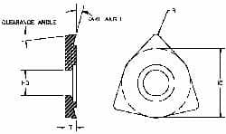 Parlec - WCMX084715 Grade TT Carbide Boring Insert - TiN/TiC/TiN Finish, 80° Trigon, 7° Relief Angle, 1/2" Inscr Circle, 3/16" Thick, 3/64" Corner Radius - Americas Industrial Supply