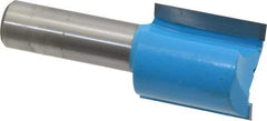 ROMAN CARBIDE - 1" Diam, 1/2" Shank Diam, 1-1/8" Length of Cut, 2 Flute Straight Router Bit - 2-5/8" Overall Length, Carbide Tipped - Americas Industrial Supply