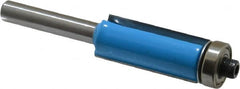 ROMAN CARBIDE - 1/2" Cut Diam, 1-3/16" Length of Cut, 2 Flute, Flush Trim, Edge Profile Router Bit - Carbide-Tipped, 1/4" Shank Diam, 1-1/4" Shank Length, 2-3/4" OAL, Uncoated, Piloted - Americas Industrial Supply