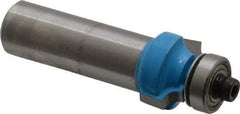 ROMAN CARBIDE - 5/8" Cut Diam, 3/8" Length of Cut, 2 Flute, Round-Over, Edge Profile Router Bit - Carbide-Tipped, 1/4" Shank Diam, 1-1/4" Shank Length, 2" OAL, Uncoated, Piloted - Americas Industrial Supply