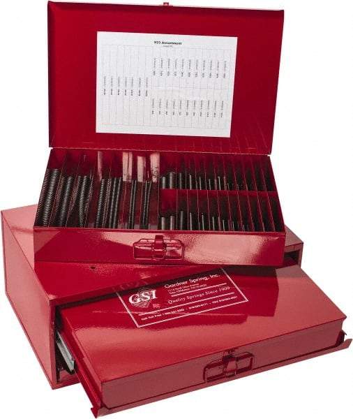 Gardner Spring - 218 Piece, MBHD Steel Extension & Compression Spring Assortment - 79 Sizes - Americas Industrial Supply