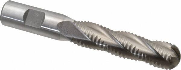 Interstate - 3/4" Diam, Coarse Pitch, 3" LOC, 4 Flute Cobalt Roughing Ball End Mill - Uncoated, 5-1/4" OAL, 3/4" Shank Diam, Single End - Americas Industrial Supply
