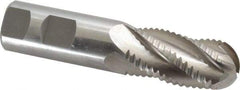 Interstate - 1" Diam, Coarse Pitch, 2" LOC, 5 Flute Cobalt Roughing Ball End Mill - Uncoated, 4-1/2" OAL, 1" Shank Diam, Single End - Americas Industrial Supply