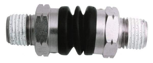 Value Collection - 3/8 Male NPT Pneumatic Hose Swivel Fitting - Steel, Nickel Plated, Industrial Interchange - Americas Industrial Supply