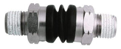 Value Collection - 3/8 Male NPT Pneumatic Hose Swivel Fitting - Steel, Nickel Plated, Industrial Interchange - Americas Industrial Supply