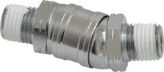 Value Collection - 1/4 x 1/4 Male NPT Pneumatic Hose Swivel Fitting - Steel, Nickel Plated - Americas Industrial Supply