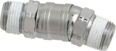 Value Collection - 3/8 x 3/8 Male NPT Pneumatic Hose Swivel Fitting - Steel, Nickel Plated - Americas Industrial Supply