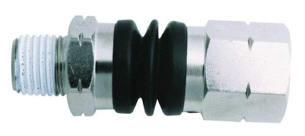Value Collection - 3/8 x 3/8 Male x Female NPT Pneumatic Hose Swivel Fitting - Steel, Nickel Plated - Americas Industrial Supply