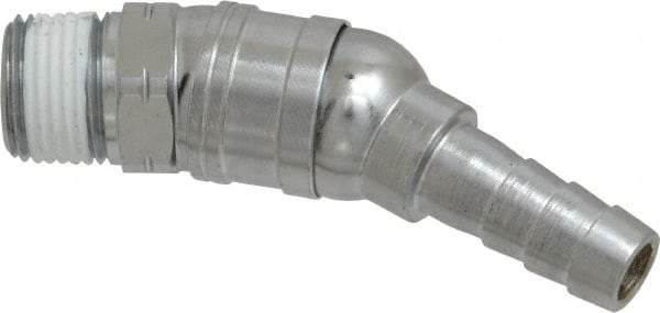 Value Collection - 3/8 Male NPT Pneumatic Hose Swivel Fitting - Steel, Nickel Plated - Americas Industrial Supply