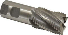 Interstate - 1-1/2" Diam, 2" LOC, 6 Flute Cobalt Roughing & Finishing Square End Mill - Uncoated, 4-1/2" OAL, 1-1/4" Shank Diam, Weldon Shank, 30° Helix, Non-Centercutting - Americas Industrial Supply