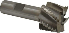 Interstate - 1-1/2" Diam, 1-1/8" LOC, 6 Flute Cobalt Roughing & Finishing Square End Mill - Uncoated, 3-3/8" OAL, 3/4" Shank Diam, Weldon Shank, 30° Helix, Non-Centercutting - Americas Industrial Supply