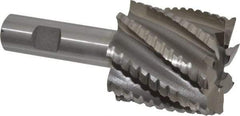 Interstate - 2" Diam, 2" LOC, 8 Flute Cobalt Roughing & Finishing Square End Mill - Uncoated, 4-1/2" OAL, 3/4" Shank Diam, Weldon Shank, 30° Helix, Non-Centercutting - Americas Industrial Supply