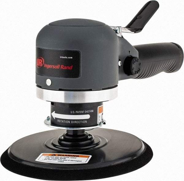 Ingersoll-Rand - 12,000 OPM, 16.98 CFM Air Consumption, Palm Air Orbital Sander - Round Pad, 1/4 NPT Inlet - Americas Industrial Supply