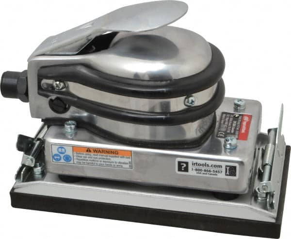 Ingersoll-Rand - 8,000 OPM, 12 CFM Air Consumption, Palm Air Orbital Sander - Rectangular Pad, 1/4 NPT Inlet - Americas Industrial Supply